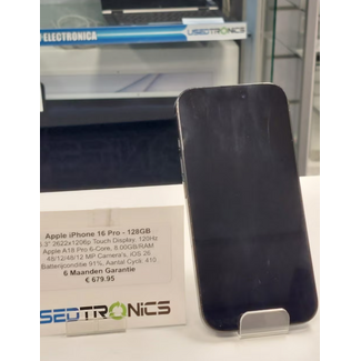 Apple Apple iPhone 16 Pro - 128GB (13453) Batterijconditie 91%, Aantal Cycli: 410