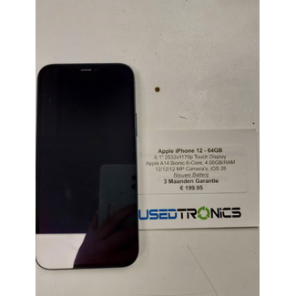 Apple Apple iPhone 12 64GB (13471) Nieuwe Batterij