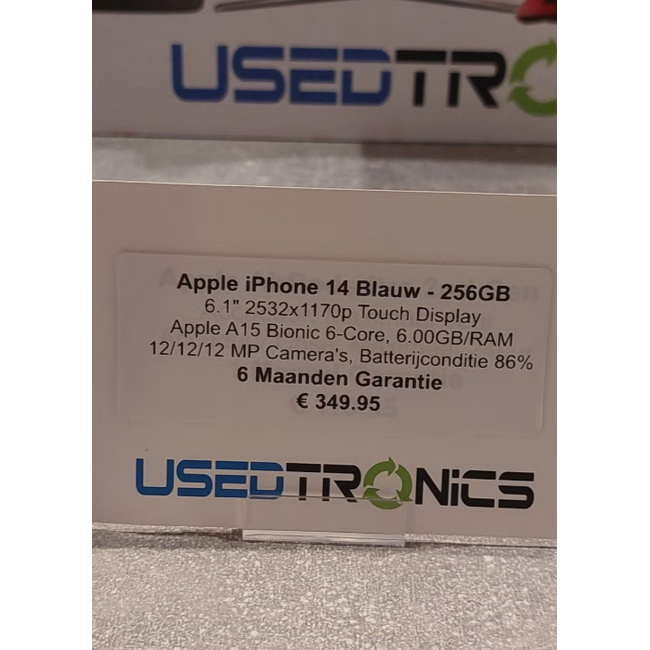 Apple Apple iPhone 14 256GB - Blauw (13538) Batterijconditie 86%