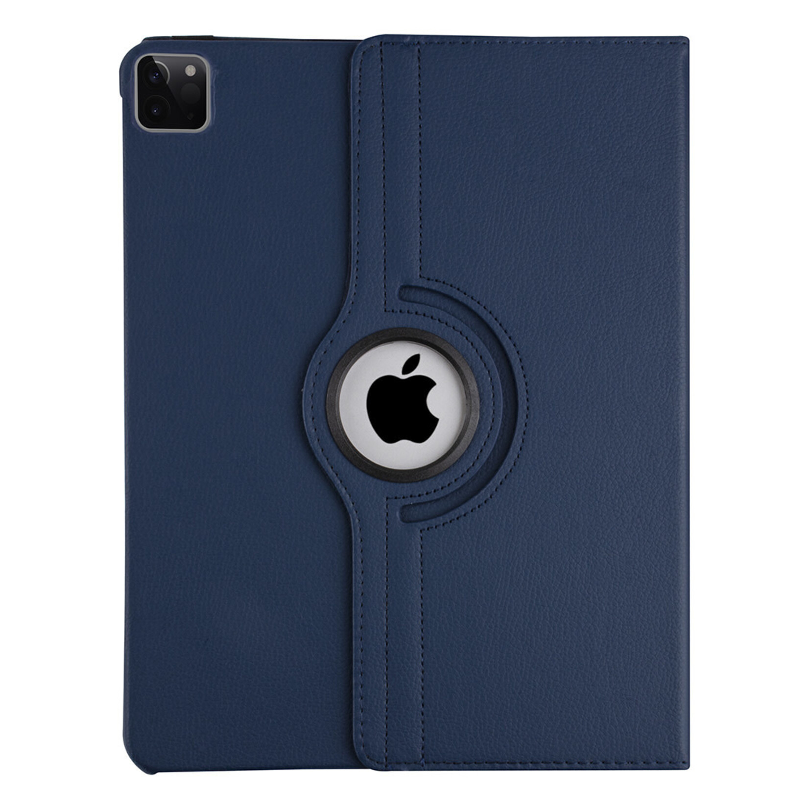 Apple iPad Pro 12.9 (2021) Book Case Tablethoes - DonkerBlauw - 360 Graden Draaibaar