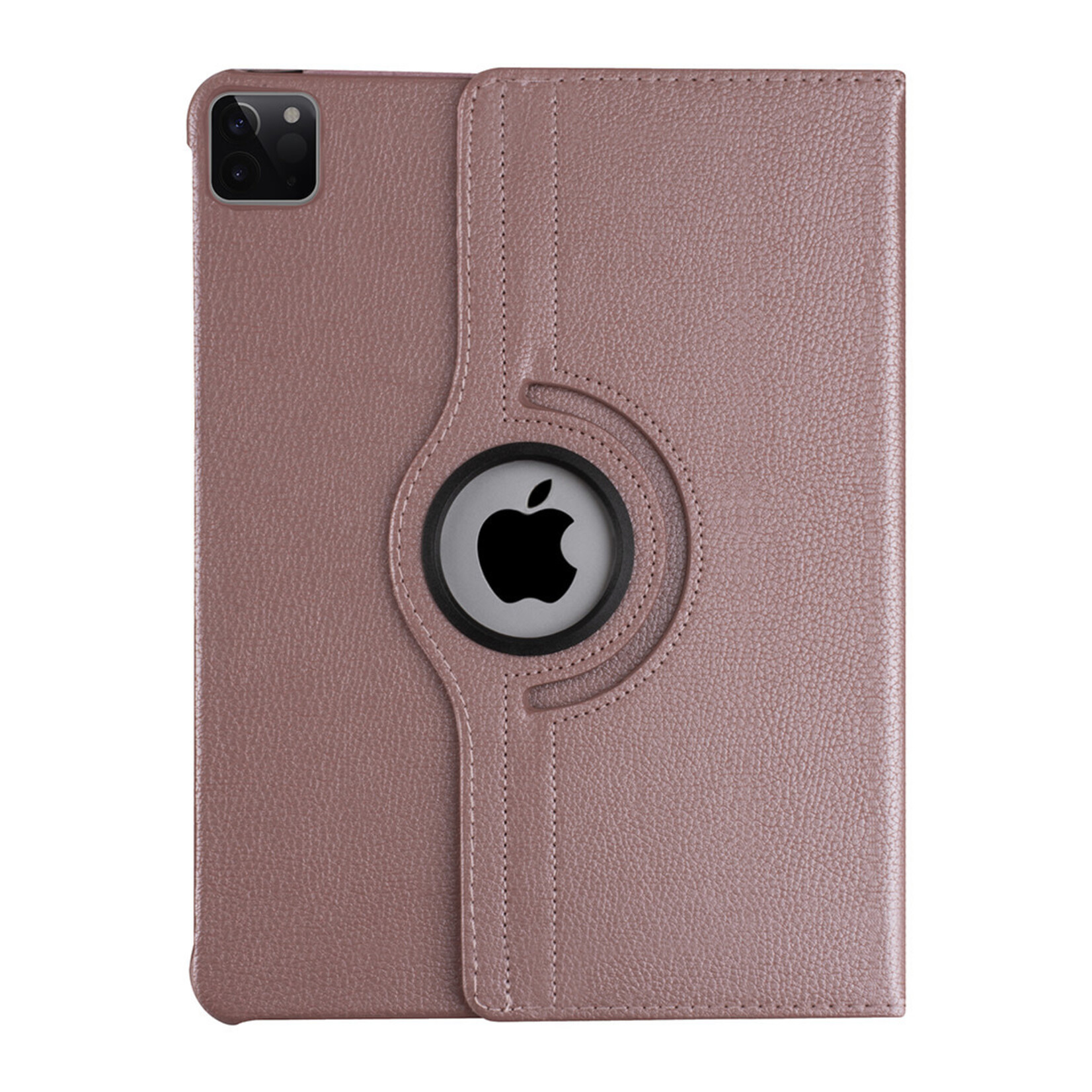 Apple iPad Pro 12.9 (2021) Book Case Tablethoes - Rose Gold - 360 Graden Draaibaar