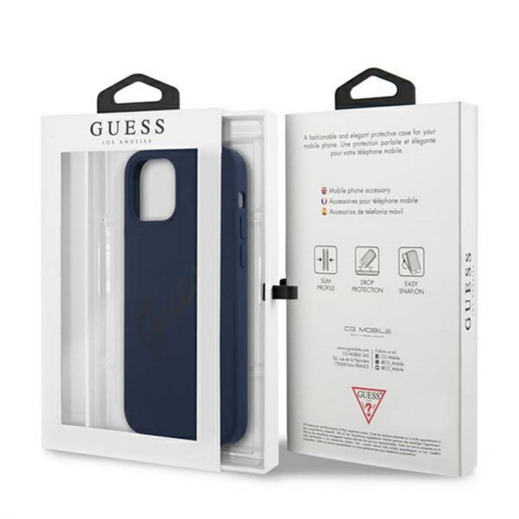 Guess Blauw hoesje van Guess - Backcover - iPhone 12 - 12 Pro - Vintage