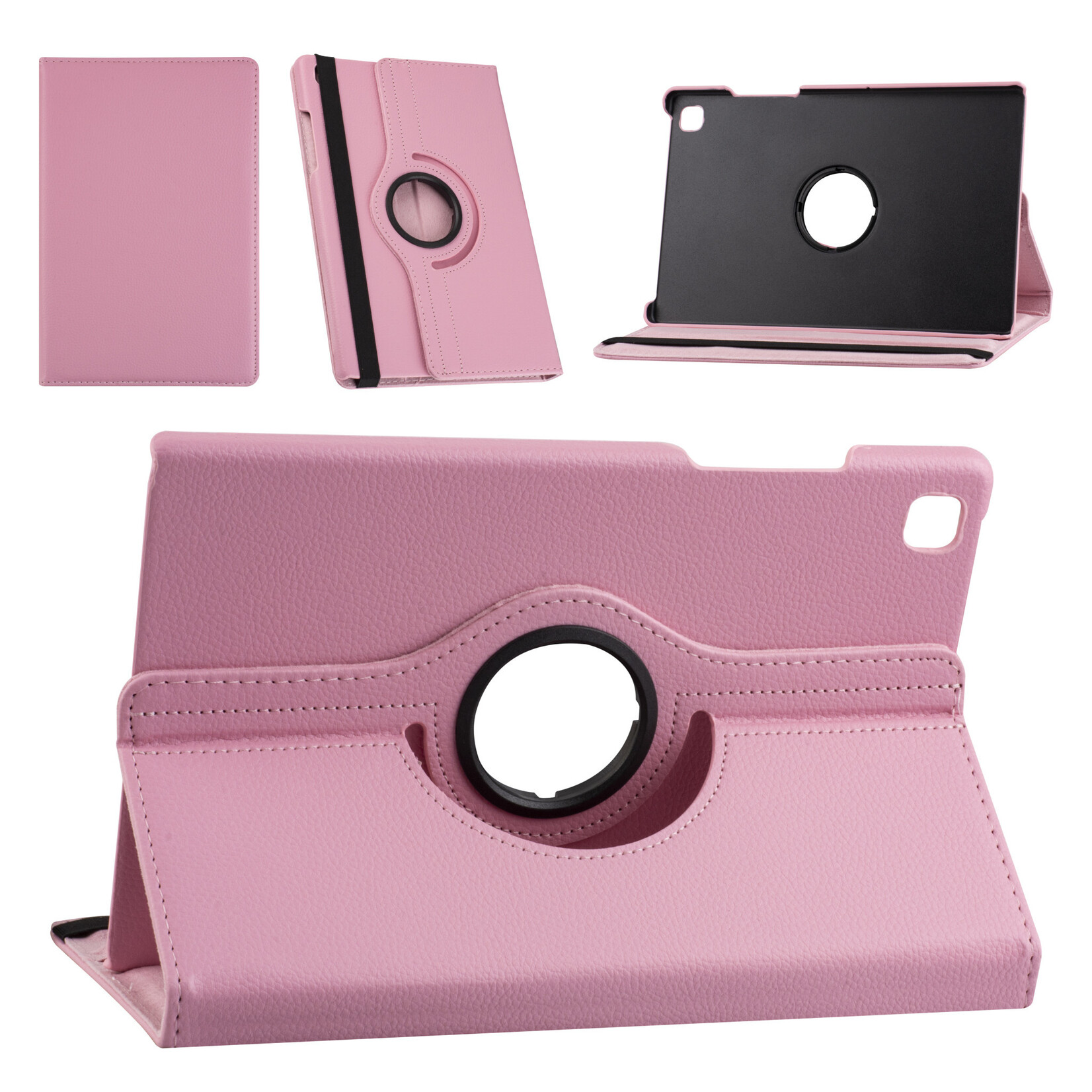 Roze Tablethoesje voor Samsung Tab A7 10.4 (2020) - Book Case - (T500-T505) - 360 graden draaibaar