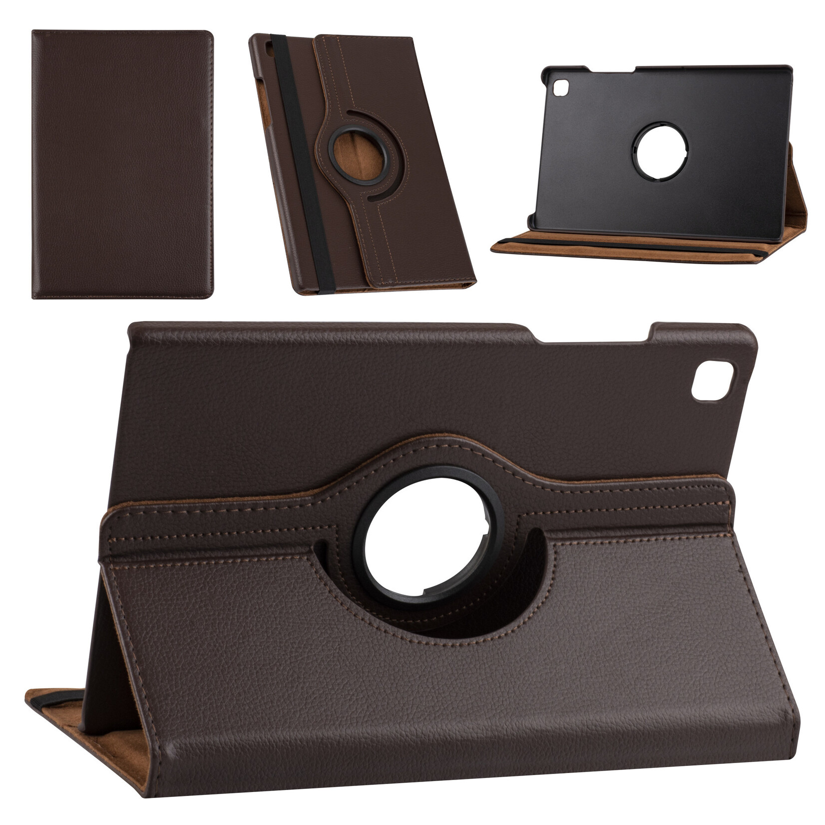 Bruin Tablethoesje voor Samsung Tab A7 10.4 (2020) - Book Case - (T500-T505) - 360 graden draaibaar