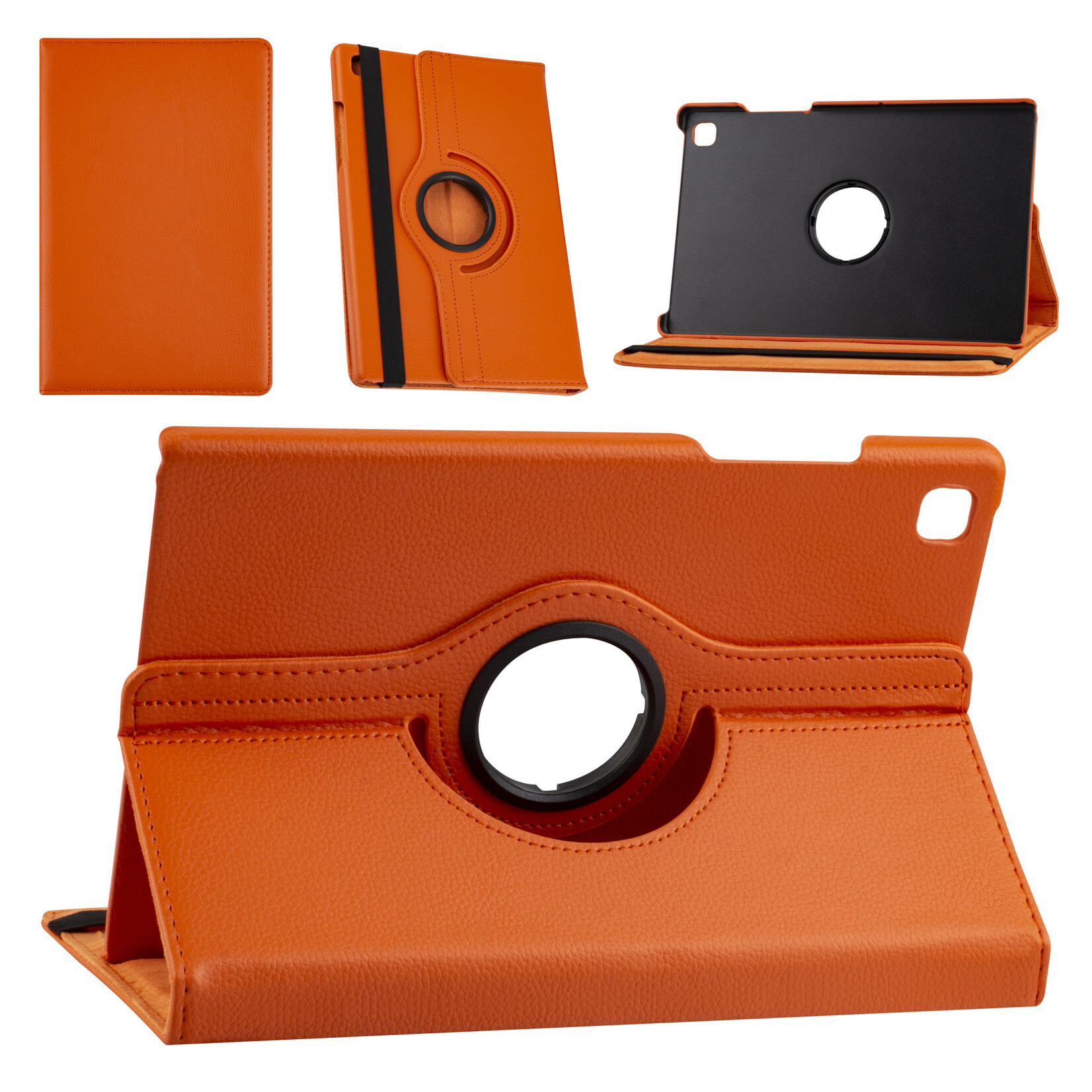 Oranje Tablethoesje voor Samsung Tab A7 10.4 (2020) - Book Case - (T500-T505) - 360 graden draaibaar