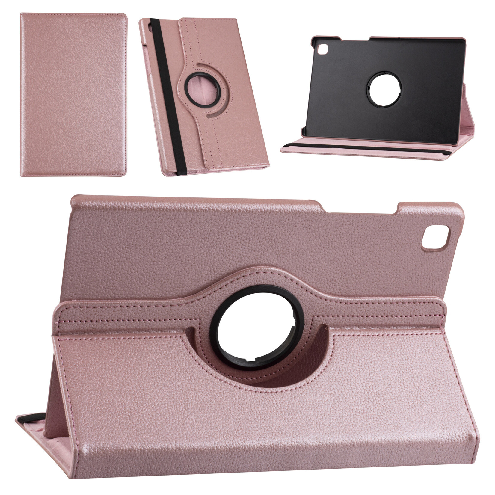 Rose Gold Tablethoesje voor Samsung Tab A7 10.4 (2020) - Book Case - (T500-T505) - 360 graden draaibaar