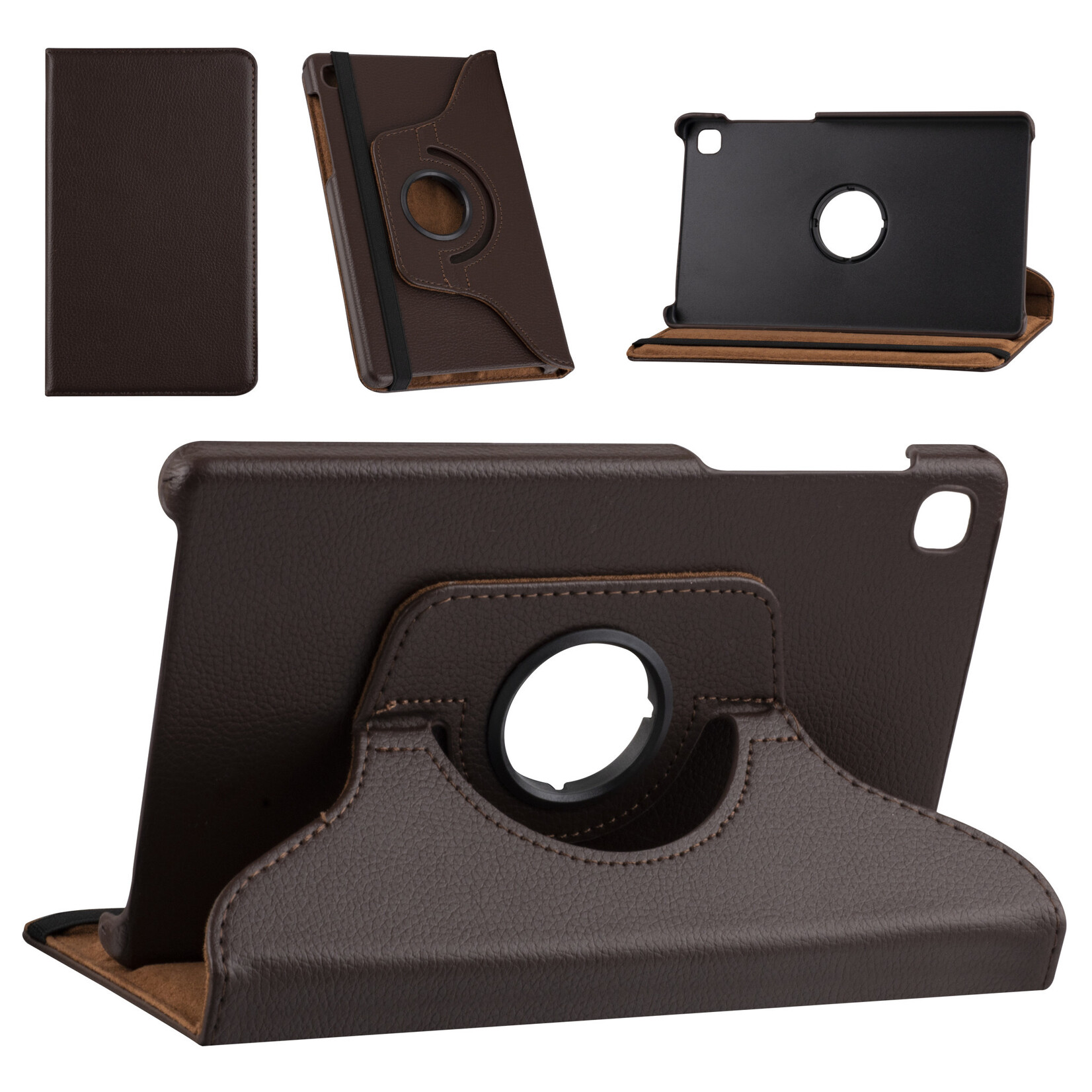 Bruin Tablethoesje voor Samsung Tab A7 Lite 8.7 (2021) - Book Case - (T220-T225) - 360 graden draaibaar