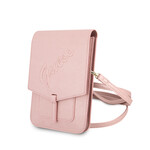 Guess Guess 7 inch Telefoontas - Wallet Bag - Roze - Saffiano Leather