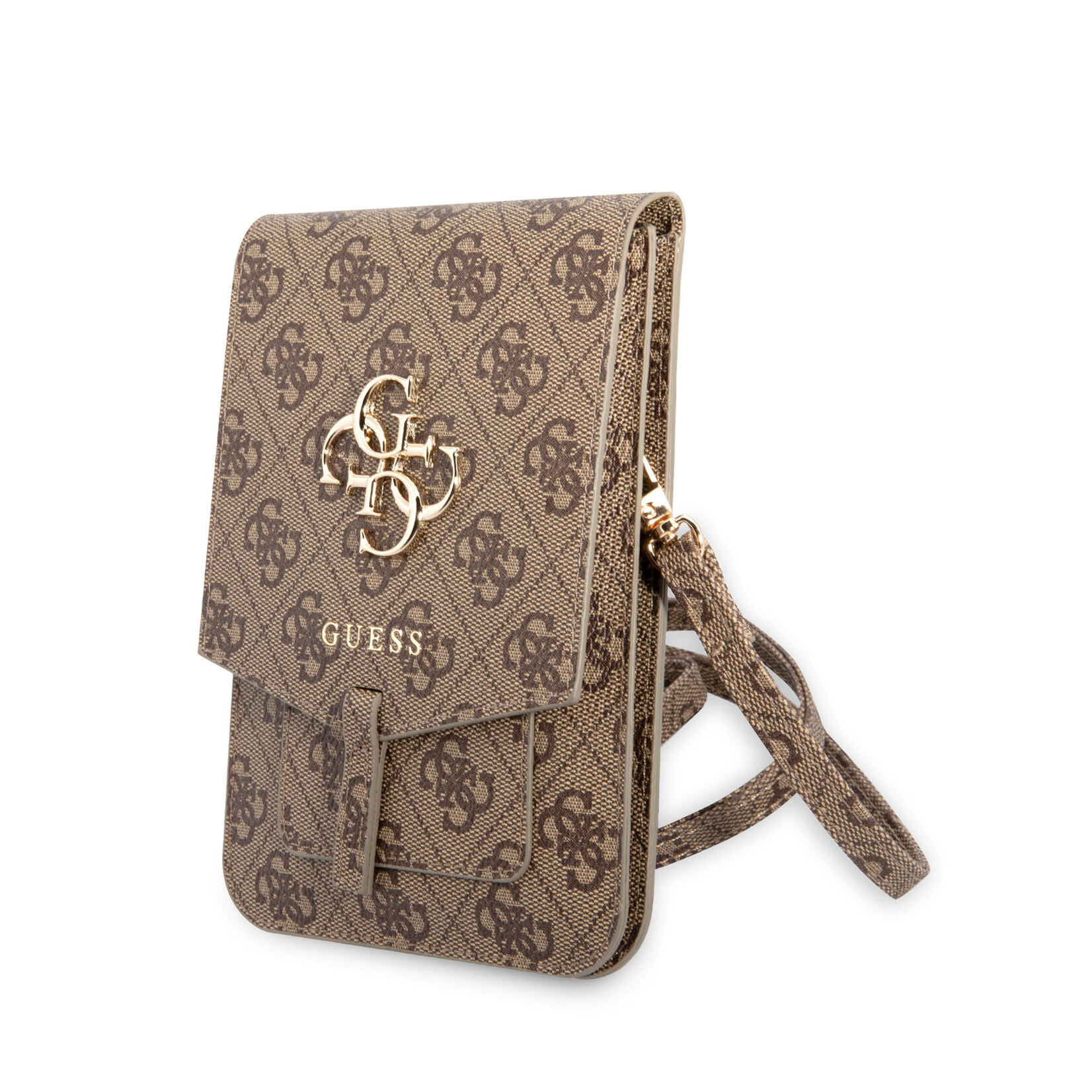 Guess Guess 7 inch PU Leather Heuptas - Wallet bag - Bruin - Big 4G Logo