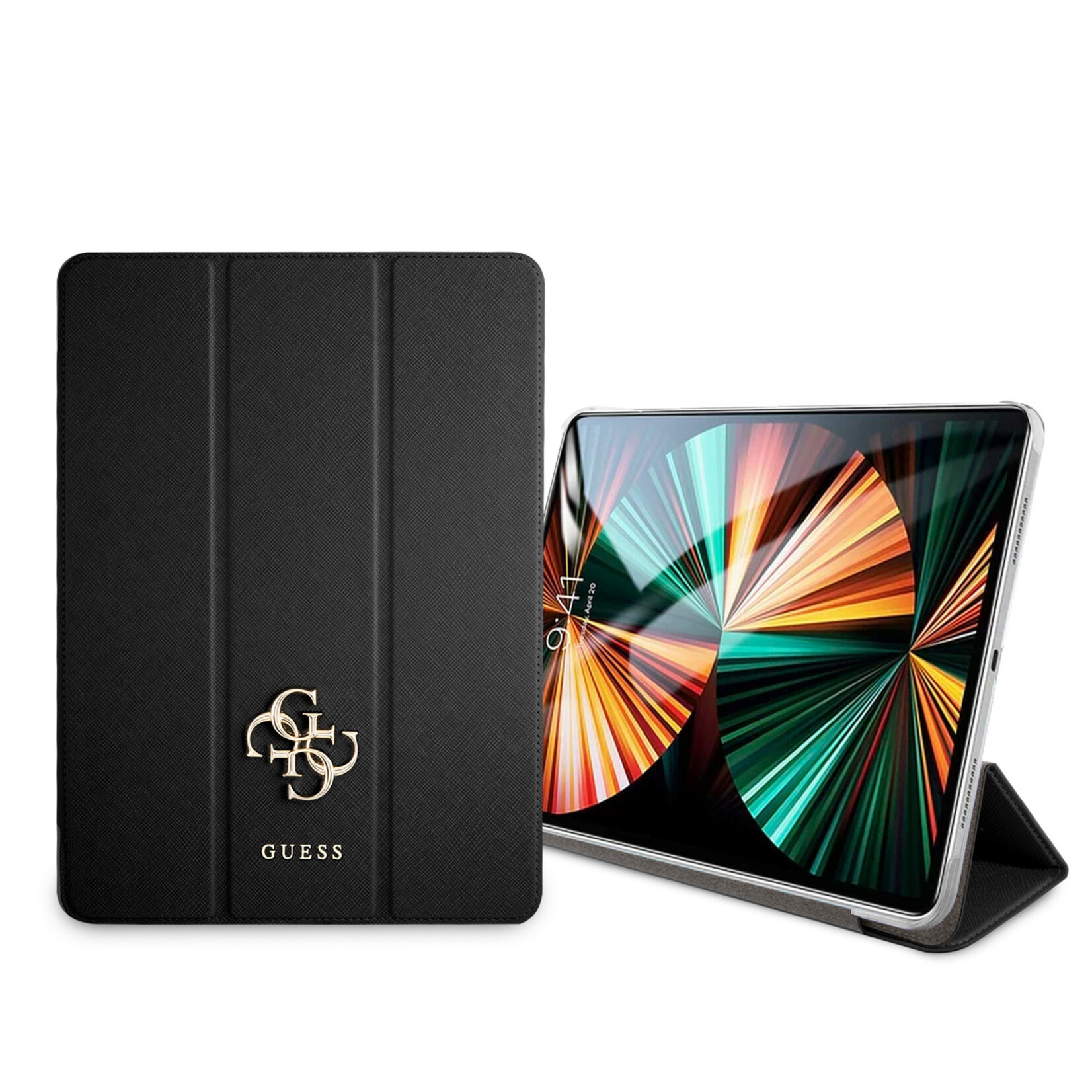 Guess Zwart hoesje van Guess - Book Case Tablethoes - iPad Pro 11 inch (2021) - Saffiano Leather