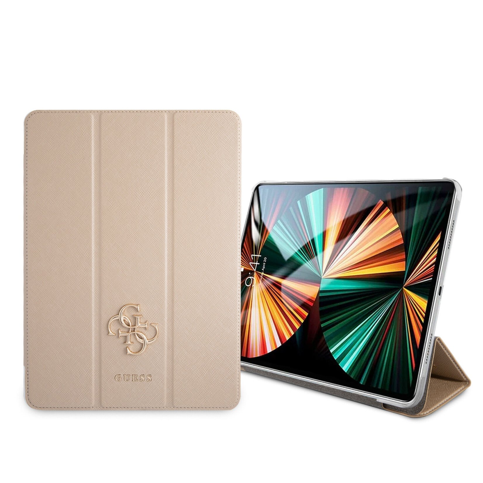 Guess Goud hoesje van Guess - Book Case Tablethoes - iPad Pro 11 inch (2021) - Saffiano Leather