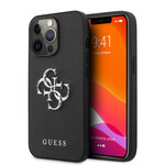 Guess Guess Apple iPhone 13 Pro Max Saffiano PU Telefoonhoesje - Beschermende Back Cover - Zwart