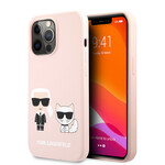 Karl Lagerfeld Karl Lagerfeld Telefoonhoesje voor Apple iPhone 13 Pro - Roze Back Cover - Silicone - Beschermt Telefoon