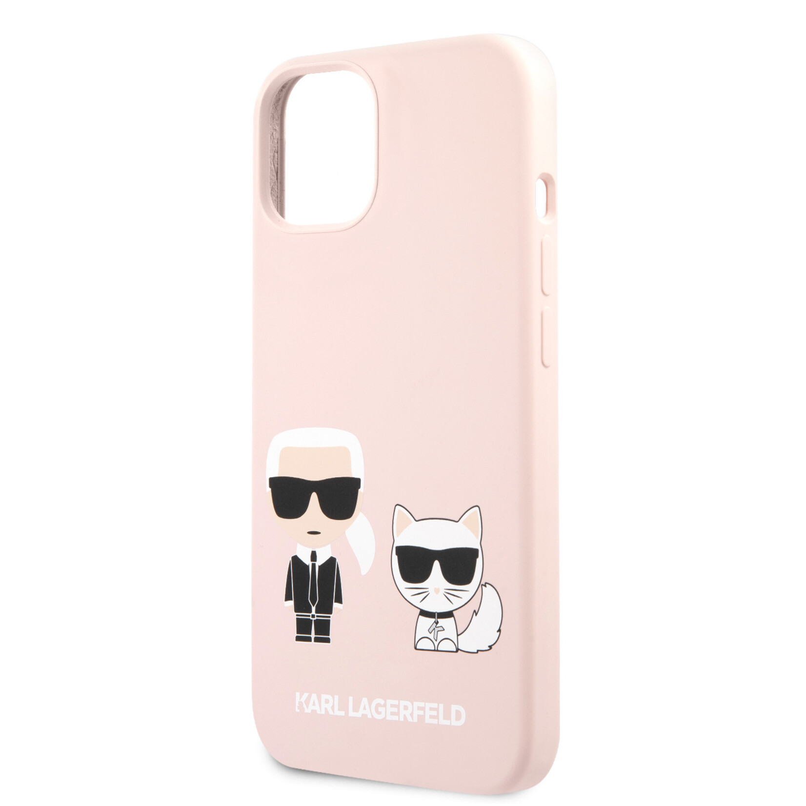 Karl Lagerfeld Karl Lagerfeld Silicone Back Cover Telefoonhoesje voor Apple iPhone 13 Mini - Roze - Bescherming & Stijl