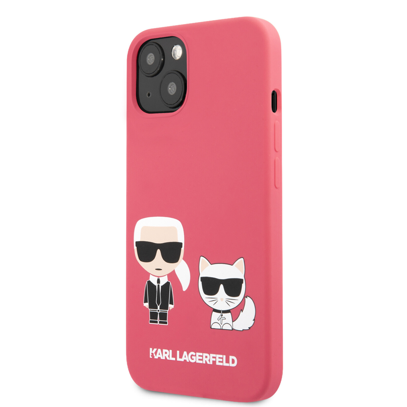 Karl Lagerfeld Karl Lagerfeld Silicone Back Cover Telefoonhoesje voor Apple iPhone 13 Mini - Roze - Bescherming & Stijl