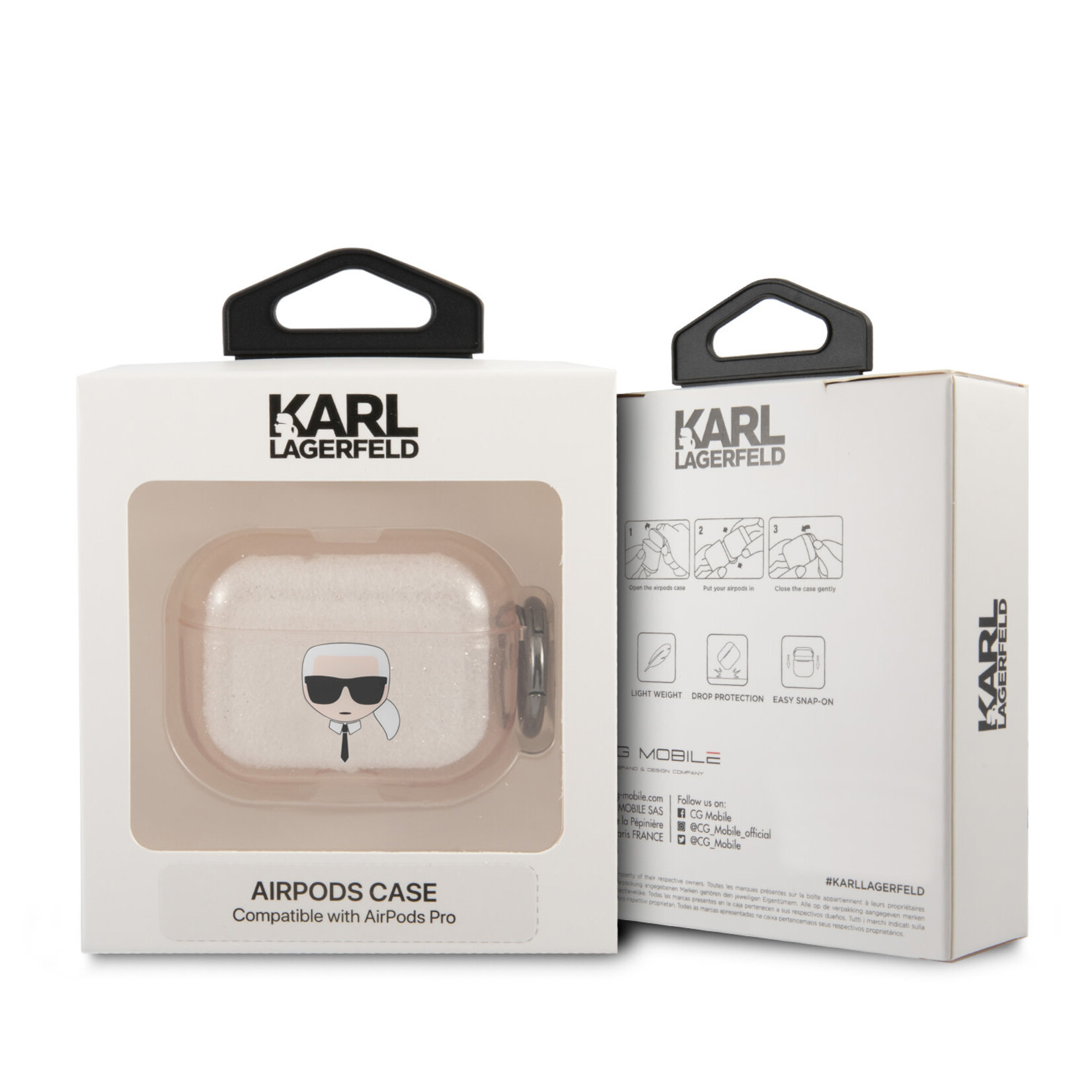 Karl Lagerfeld Karl Lagerfeld Airpods Pro Case - Glitter - Karl - Goud