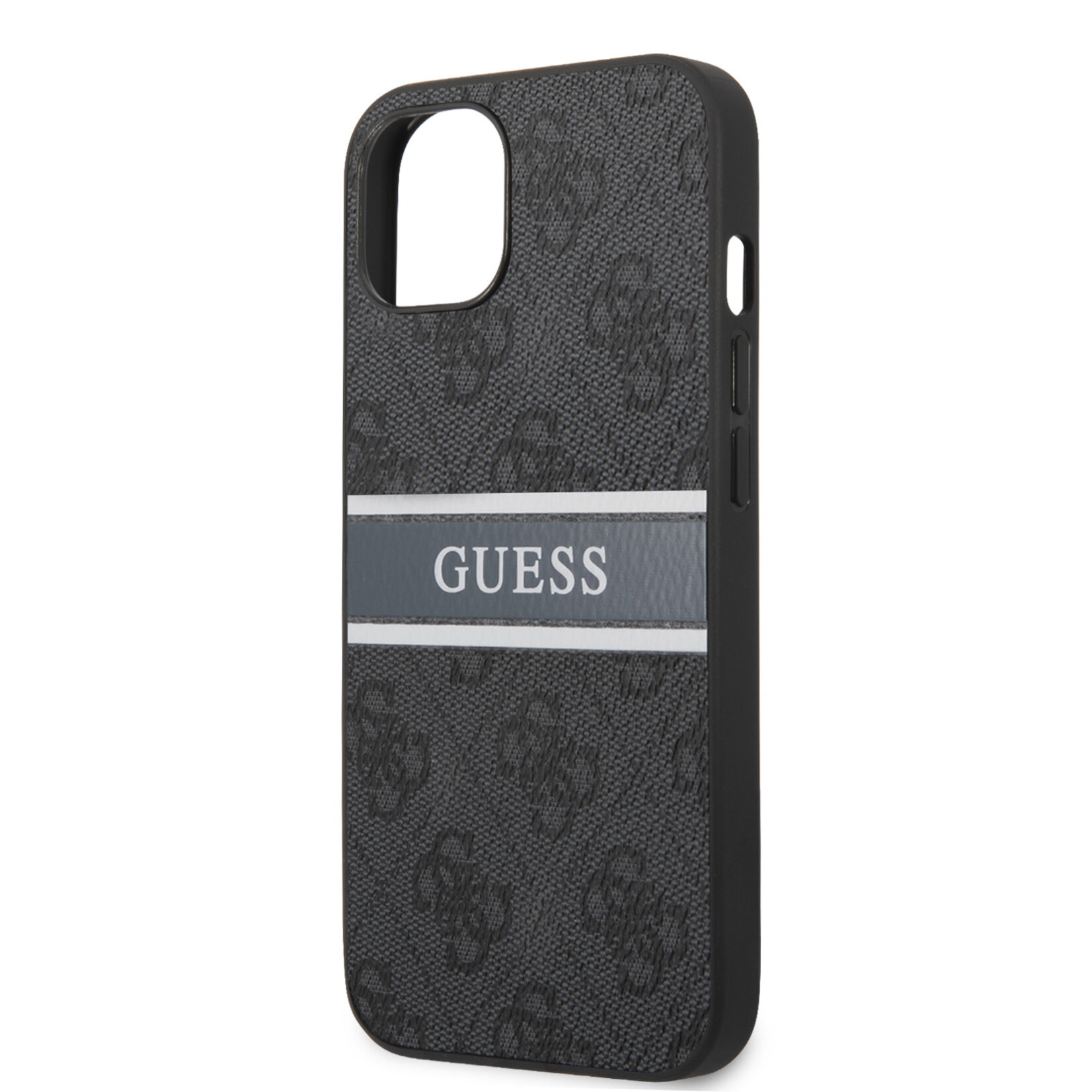 Guess Guess Telefoonhoesje voor Apple iPhone 13 - Grijs/Zwart - PU-materiaal - Bescherming & Back Cover