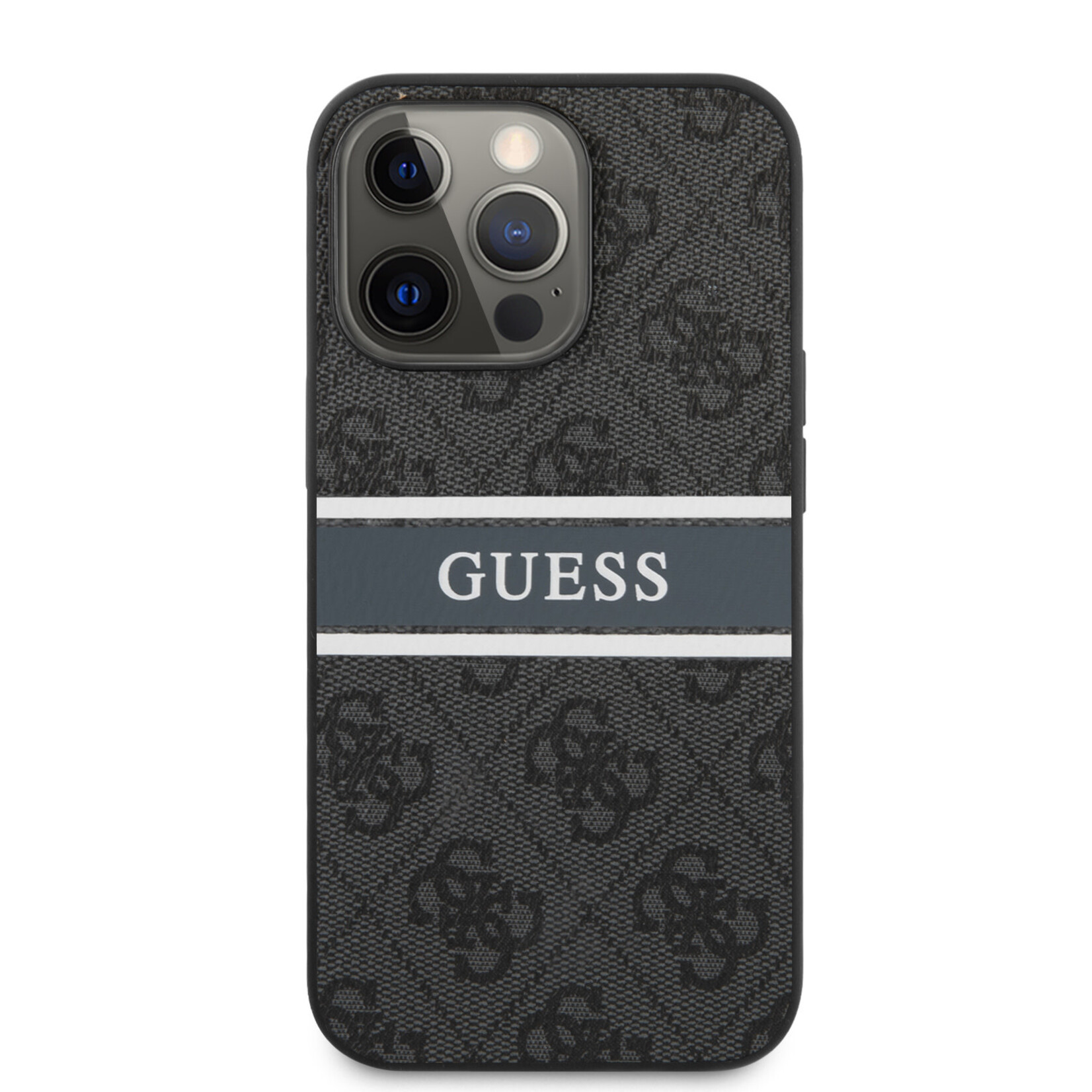 Guess Guess Telefoonhoesje voor Apple iPhone 13 Pro - Back Cover, Kleur: Grijs/Zwart, PU Materiaal, Bescherming van Telefoon.