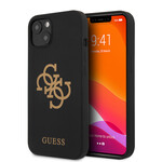 Guess Guess Telefoonhoesje voor Apple iPhone 13 Mini - Kleur: Zwart - Back Cover - Beschermend Silicone Materiaal