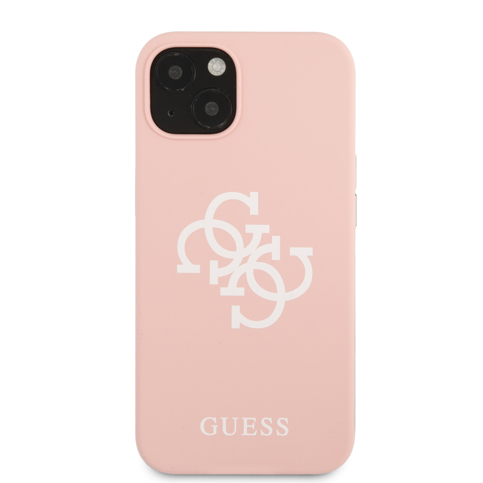 Guess Guess Silicone Back Cover voor Apple iPhone 13 Mini - Bescherm je Telefoon met Roze Hoesje - Bescherm je Telefoon met Bescherming.