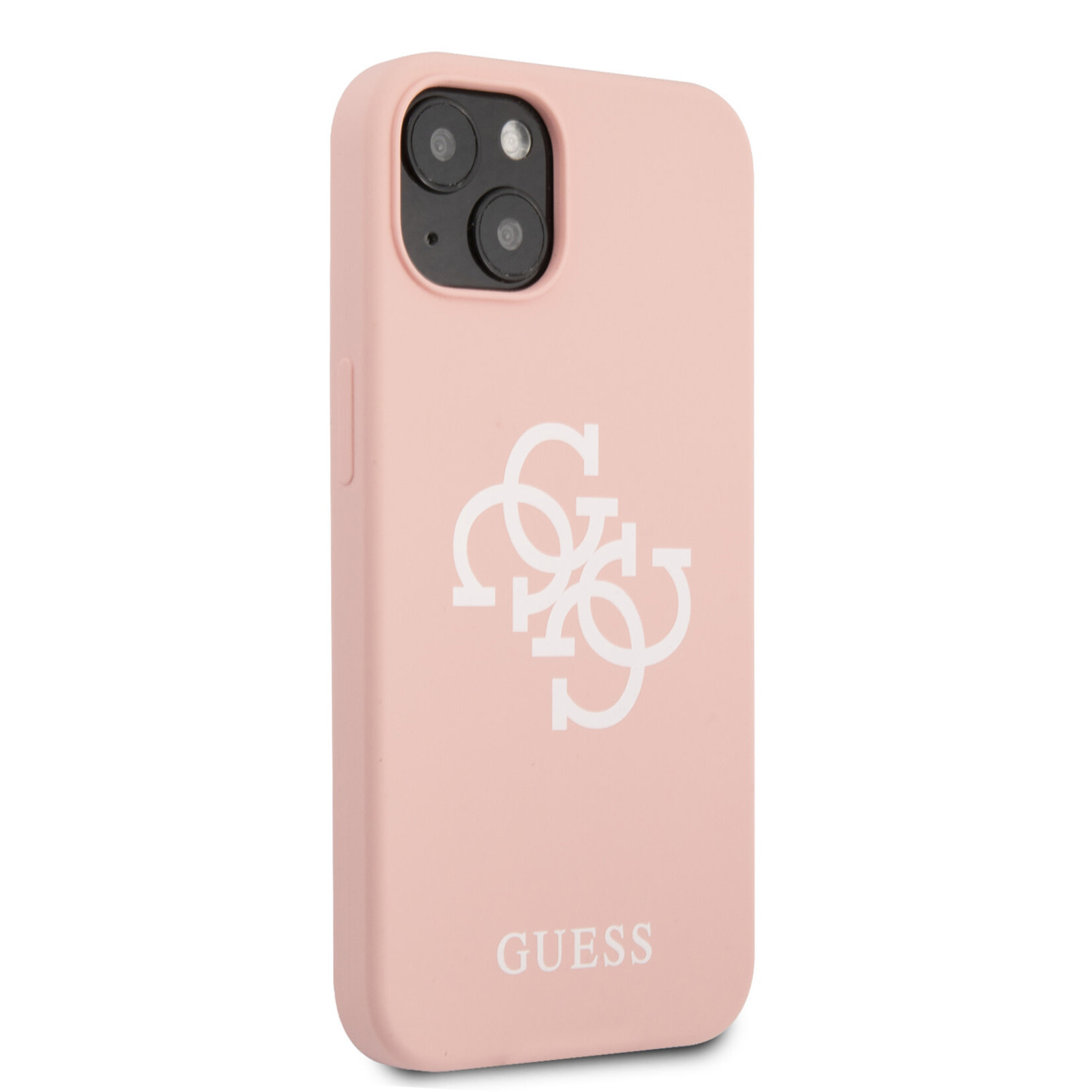 Guess Guess Silicone Back Cover voor Apple iPhone 13 Mini - Bescherm je Telefoon met Roze Hoesje - Bescherm je Telefoon met Bescherming.