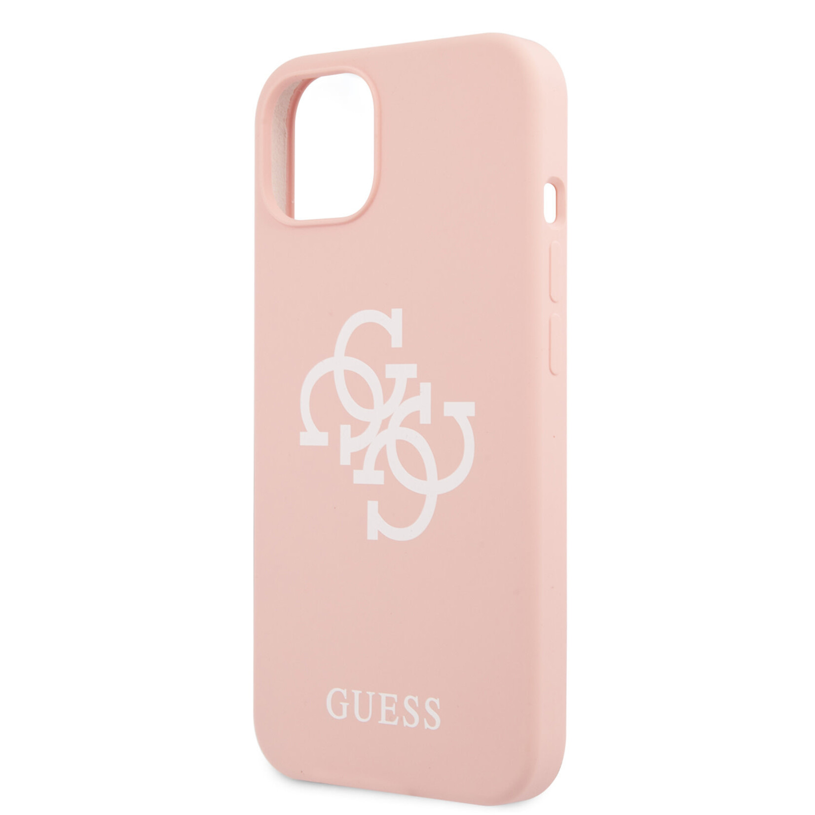 Guess Guess Silicone Back Cover voor Apple iPhone 13 Mini - Bescherm je Telefoon met Roze Hoesje - Bescherm je Telefoon met Bescherming.