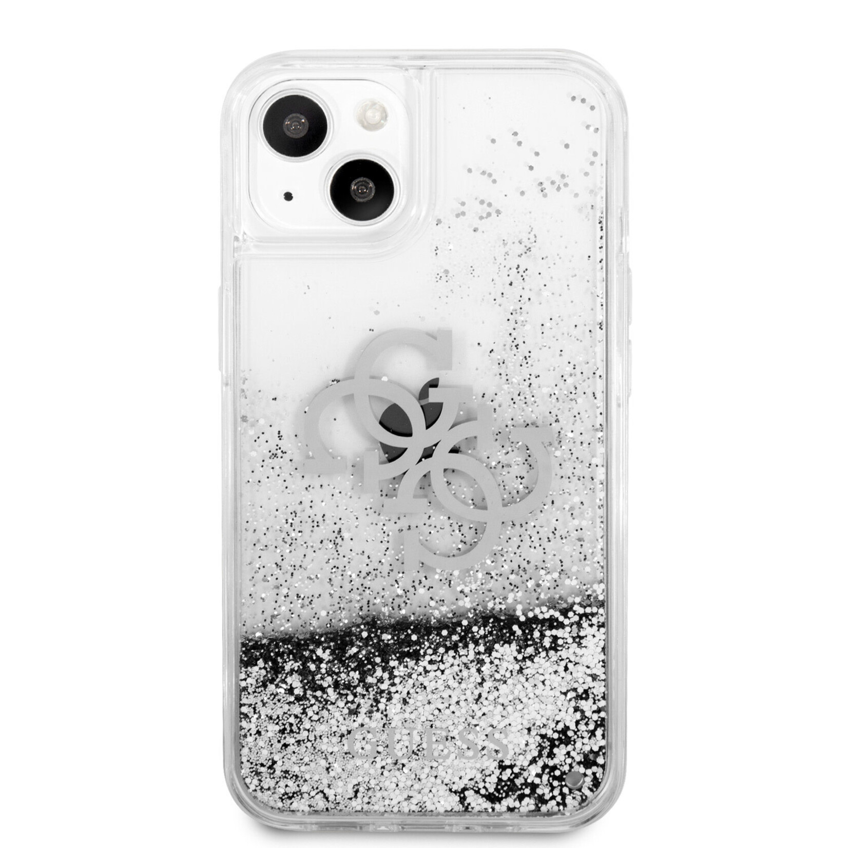 Guess GUESS TPU Smartphonehoesje voor Apple iPhone 13 Mini: Zilver, Transparant, Bescherming van Telefoon