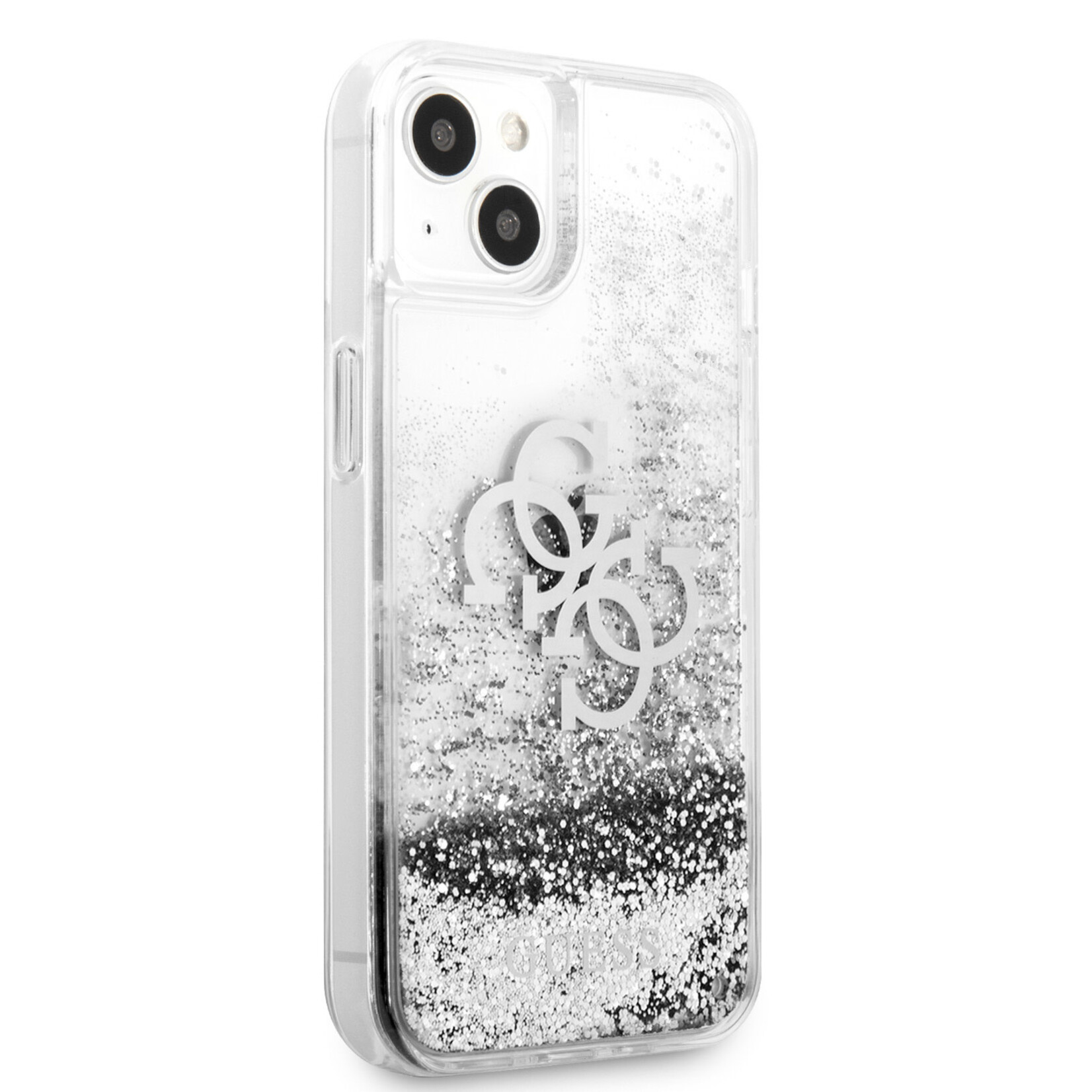 Guess GUESS TPU Smartphonehoesje voor Apple iPhone 13 Mini: Zilver, Transparant, Bescherming van Telefoon