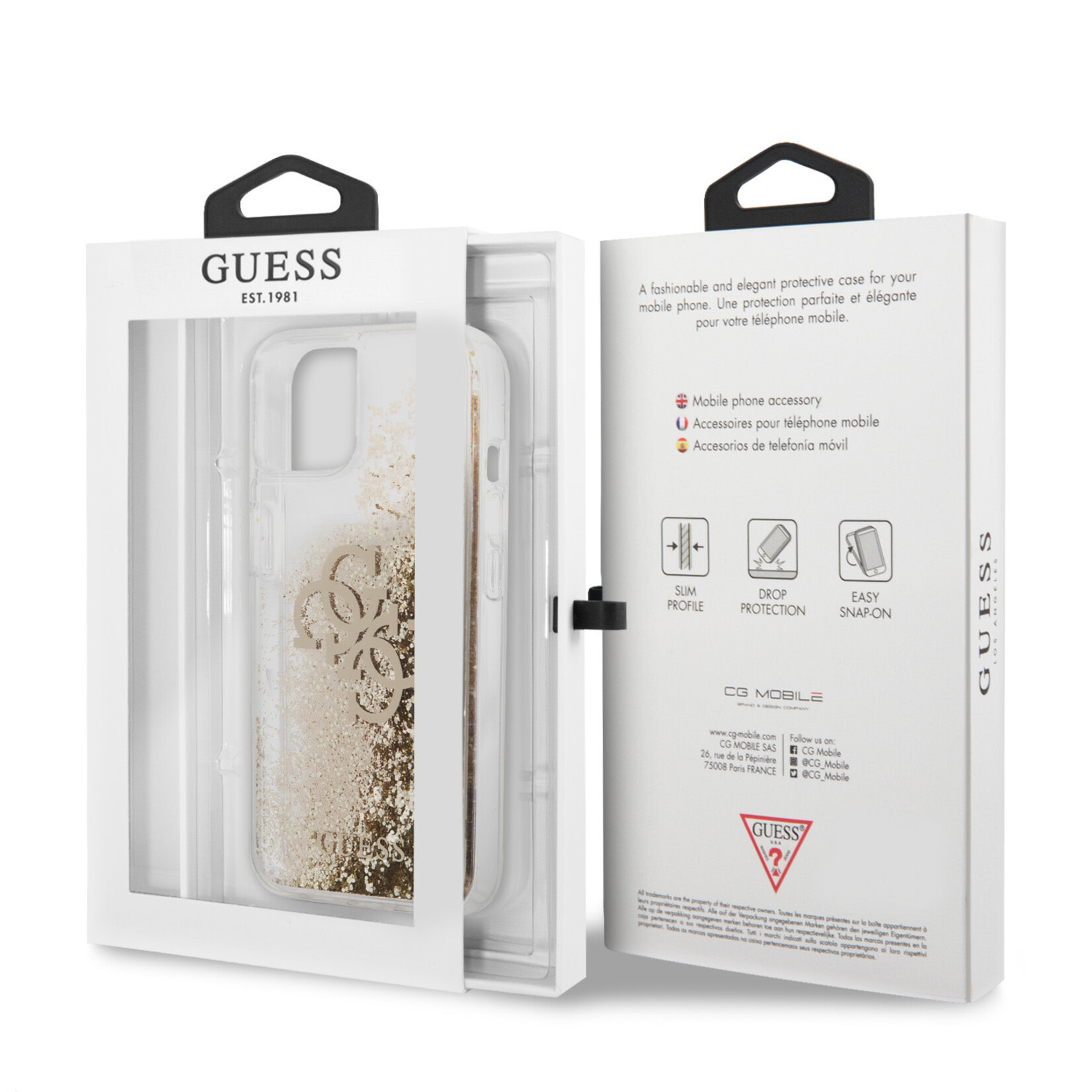 Guess GUESS Transparante TPU Smartphonehoesje voor Apple iPhone 13 - Bescherm je Telefoon met Back Cover & TPU-materiaal