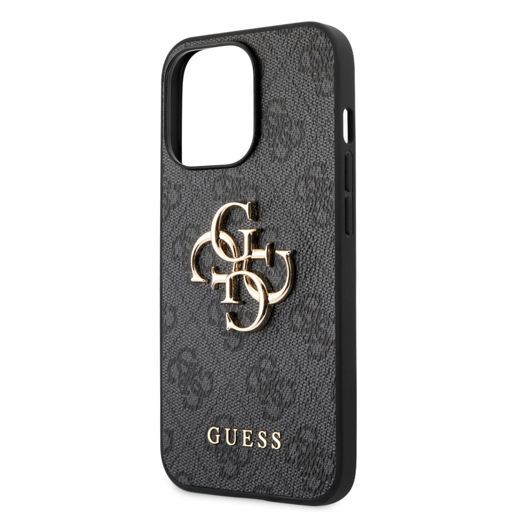 Guess Guess Telefoonhoesje voor Apple iPhone 13 Pro - Back Cover, Kleur: Grijs/Zwart, PU Materiaal, Bescherming van Telefoon.