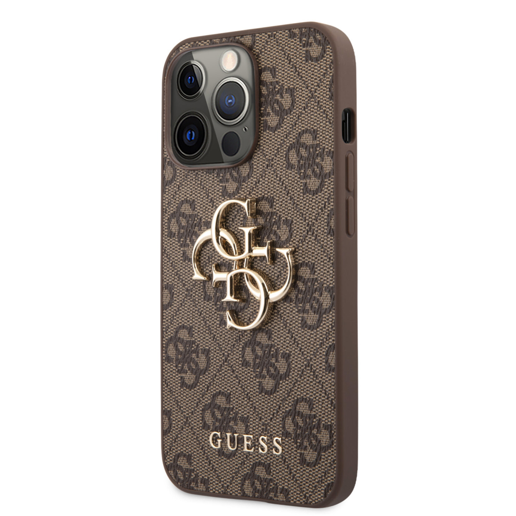 Guess Guess iPhone 13 Pro Max Back Cover Telefoonhoesje - PU-materiaal - Bescherm uw telefoon - Bruin