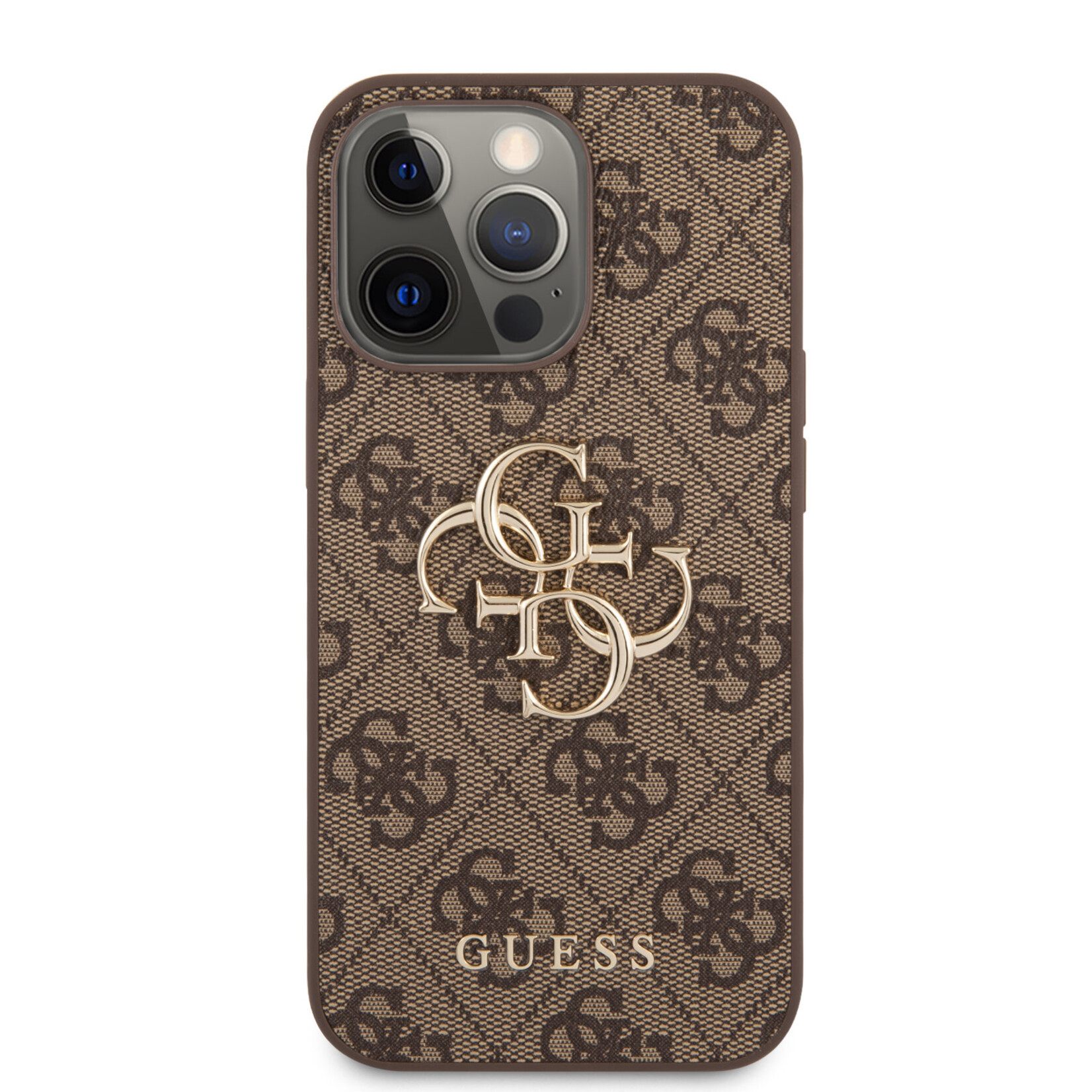 Guess Guess iPhone 13 Pro Max Back Cover Telefoonhoesje - PU-materiaal - Bescherm uw telefoon - Bruin