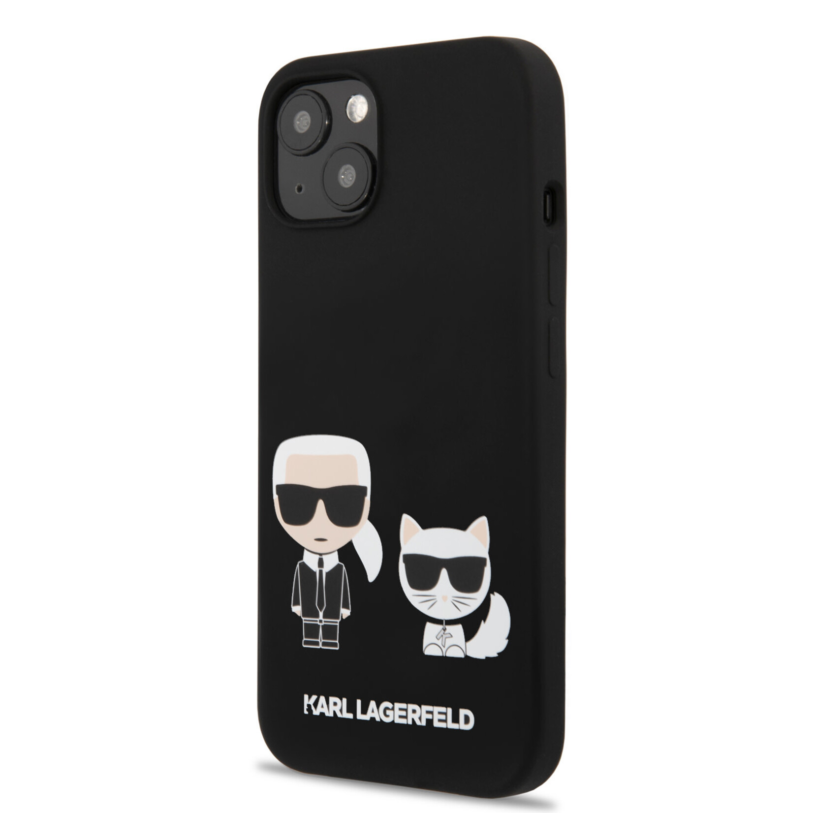 Karl Lagerfeld Karl Lagerfeld Silicone Smartphonehoesje voor Apple iPhone 13 Mini - Bescherm je Telefoon - Zwart Back Cover
