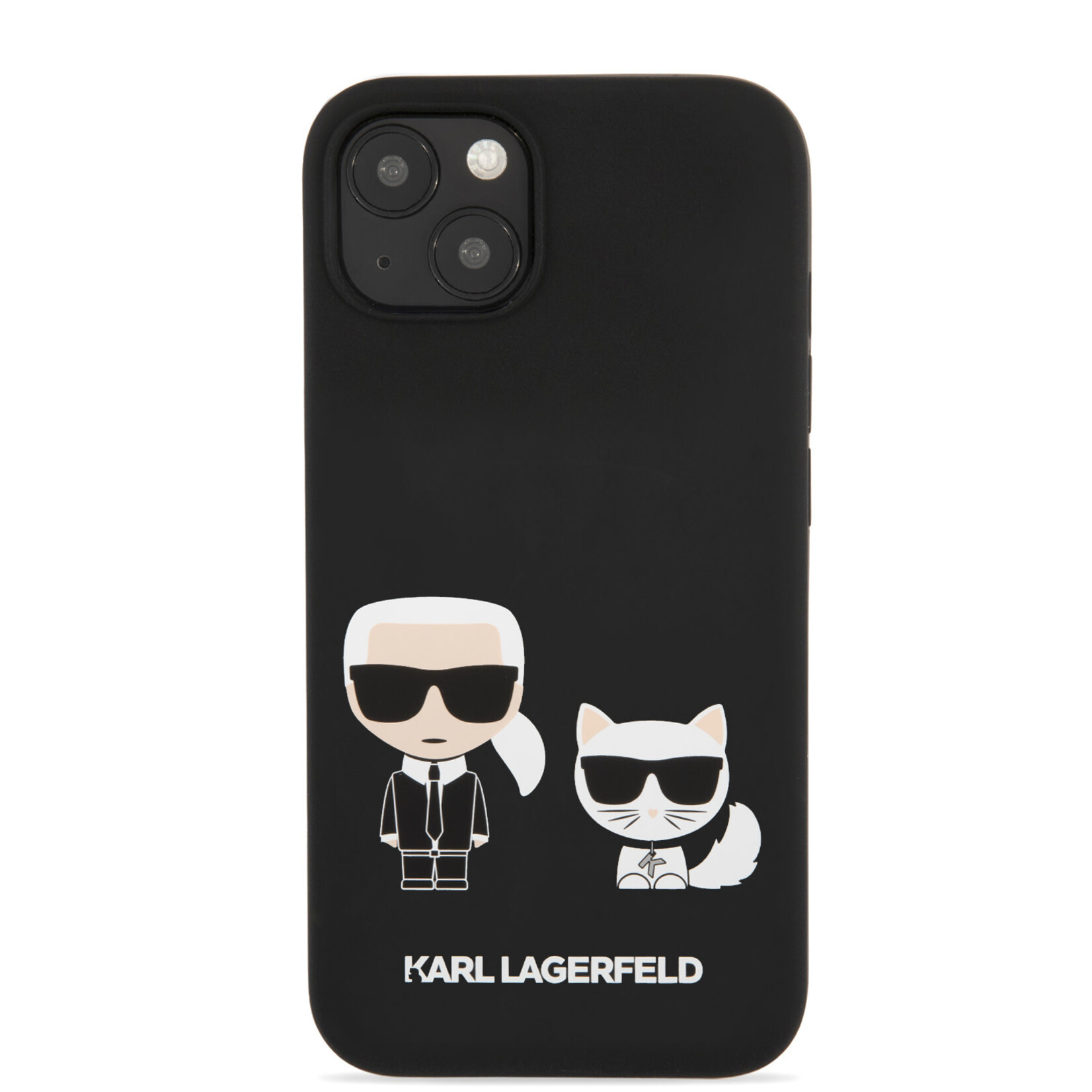 Karl Lagerfeld Karl Lagerfeld Silicone Smartphonehoesje voor Apple iPhone 13 Mini - Bescherm je Telefoon - Zwart Back Cover