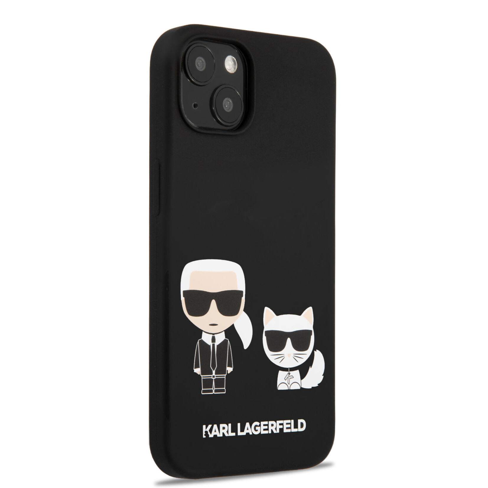 Karl Lagerfeld Karl Lagerfeld Silicone Smartphonehoesje voor Apple iPhone 13 Mini - Bescherm je Telefoon - Zwart Back Cover