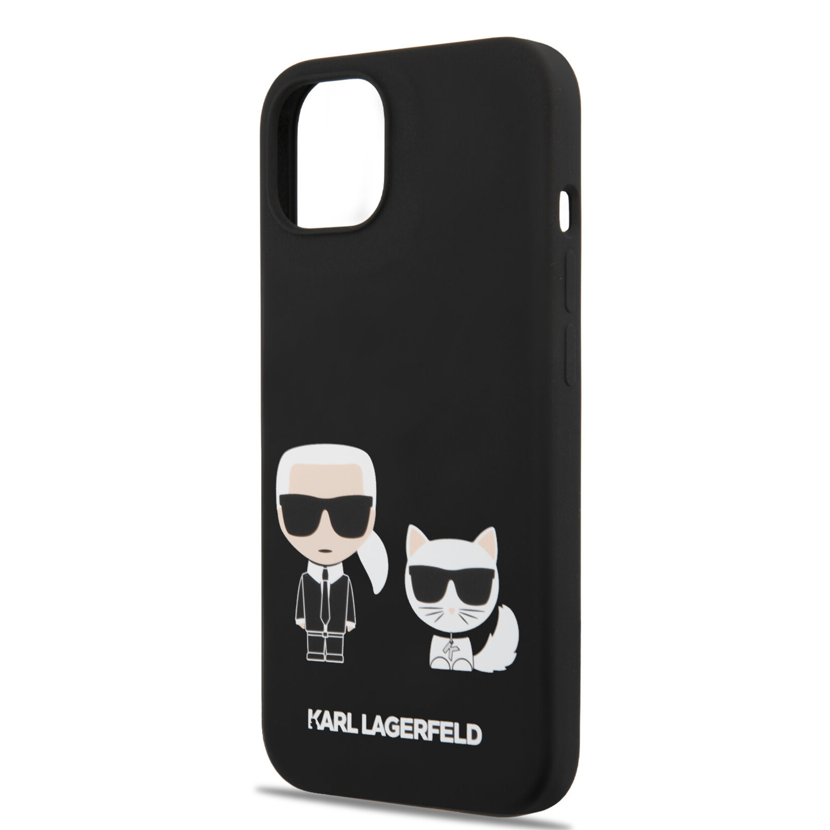 Karl Lagerfeld Karl Lagerfeld Silicone Smartphonehoesje voor Apple iPhone 13 Mini - Bescherm je Telefoon - Zwart Back Cover