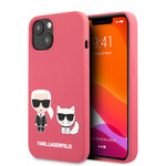 Karl Lagerfeld Karl Lagerfeld iPhone 13 Hoesje - Roze Silicone Back Cover - Bescherm je Telefoon!