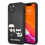 Karl Lagerfeld Karl Lagerfeld Telefoonhoesje voor Apple iPhone 13 Mini - Zwart, PU-materiaal, Back Cover, Bescherming van Telefoon.