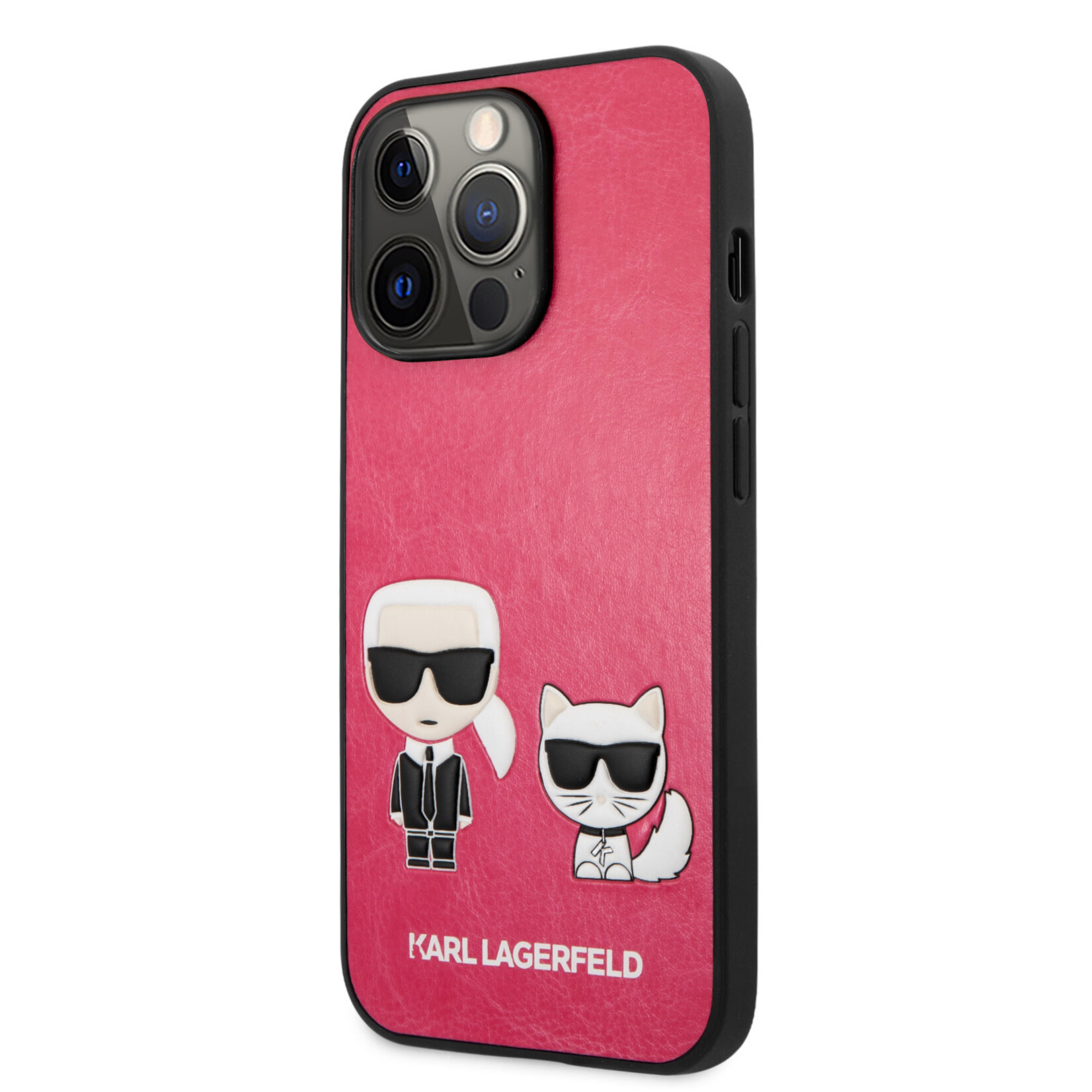 Karl Lagerfeld Karl Lagerfeld Apple iPhone 13 Pro Pu Back Cover Telefoonhoesje - Roze, Beschermende Cover voor Smartphone