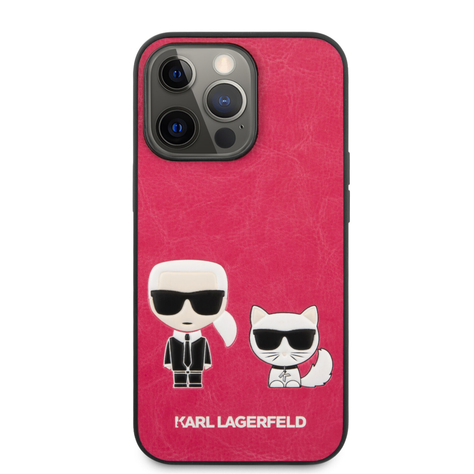 Karl Lagerfeld Karl Lagerfeld Apple iPhone 13 Pro Pu Back Cover Telefoonhoesje - Roze, Beschermende Cover voor Smartphone