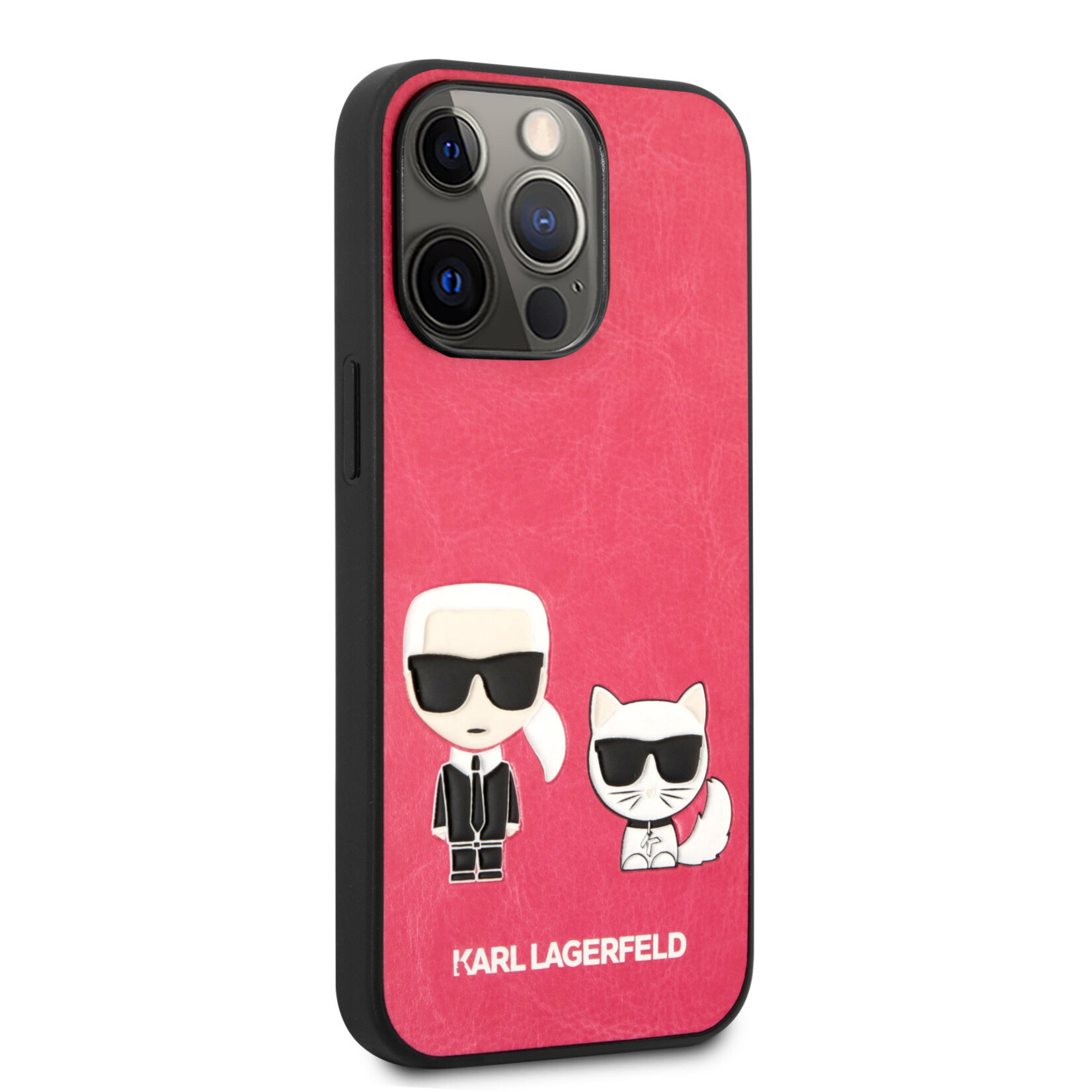 Karl Lagerfeld Karl Lagerfeld Apple iPhone 13 Pro Pu Back Cover Telefoonhoesje - Roze, Beschermende Cover voor Smartphone