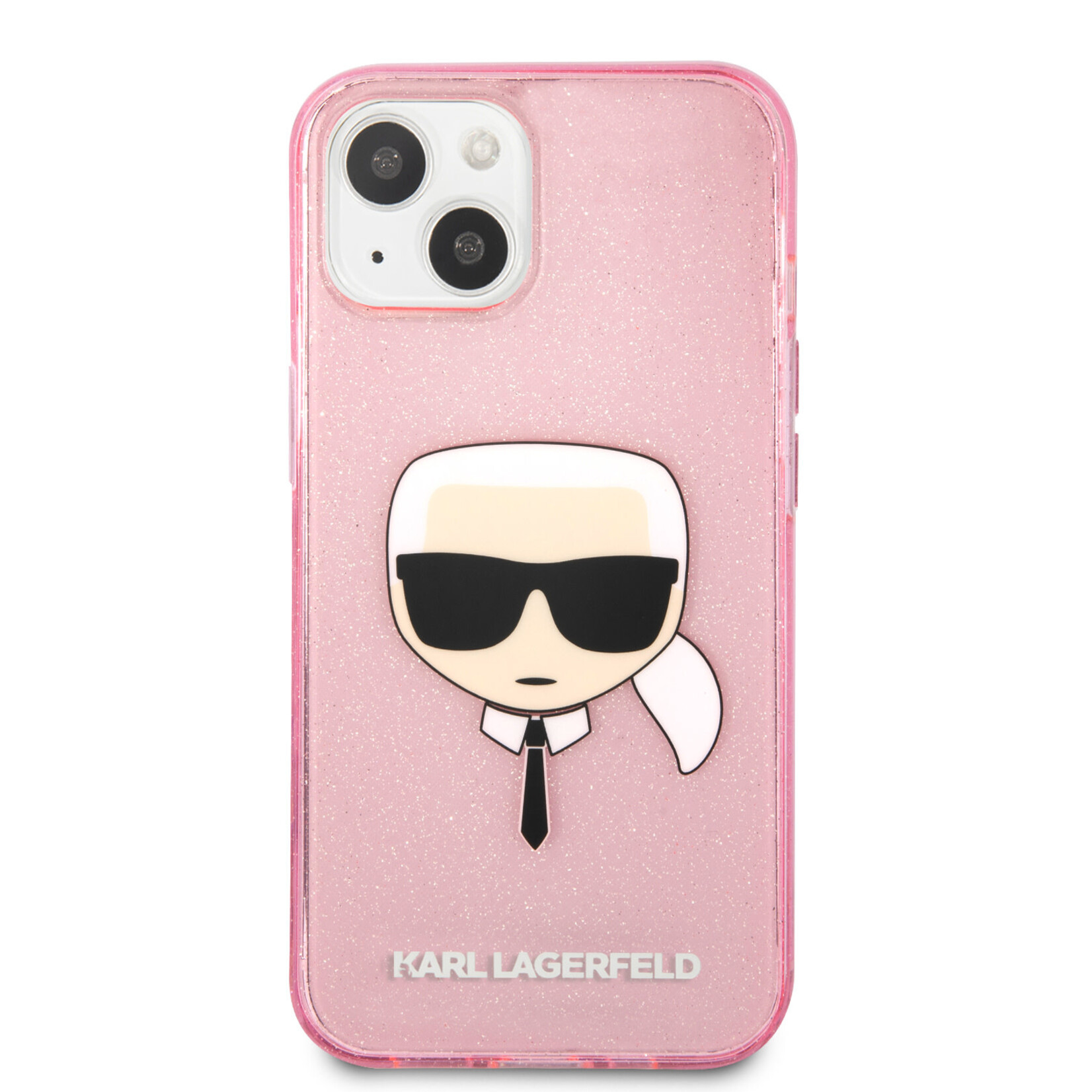 Karl Lagerfeld Karl Lagerfeld Transparante Roze TPU Back Cover Hoesje voor Apple iPhone 13 Mini - Bescherm je Telefoon!