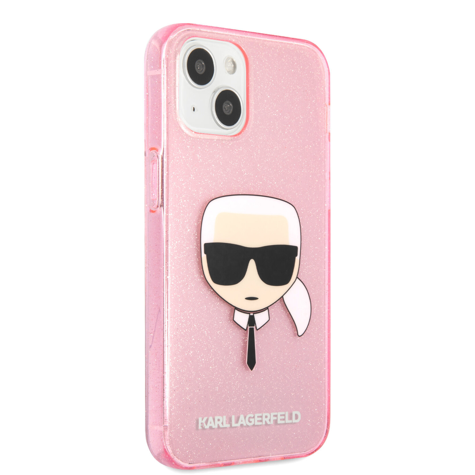 Karl Lagerfeld Karl Lagerfeld Transparante Roze TPU Back Cover Hoesje voor Apple iPhone 13 Mini - Bescherm je Telefoon!