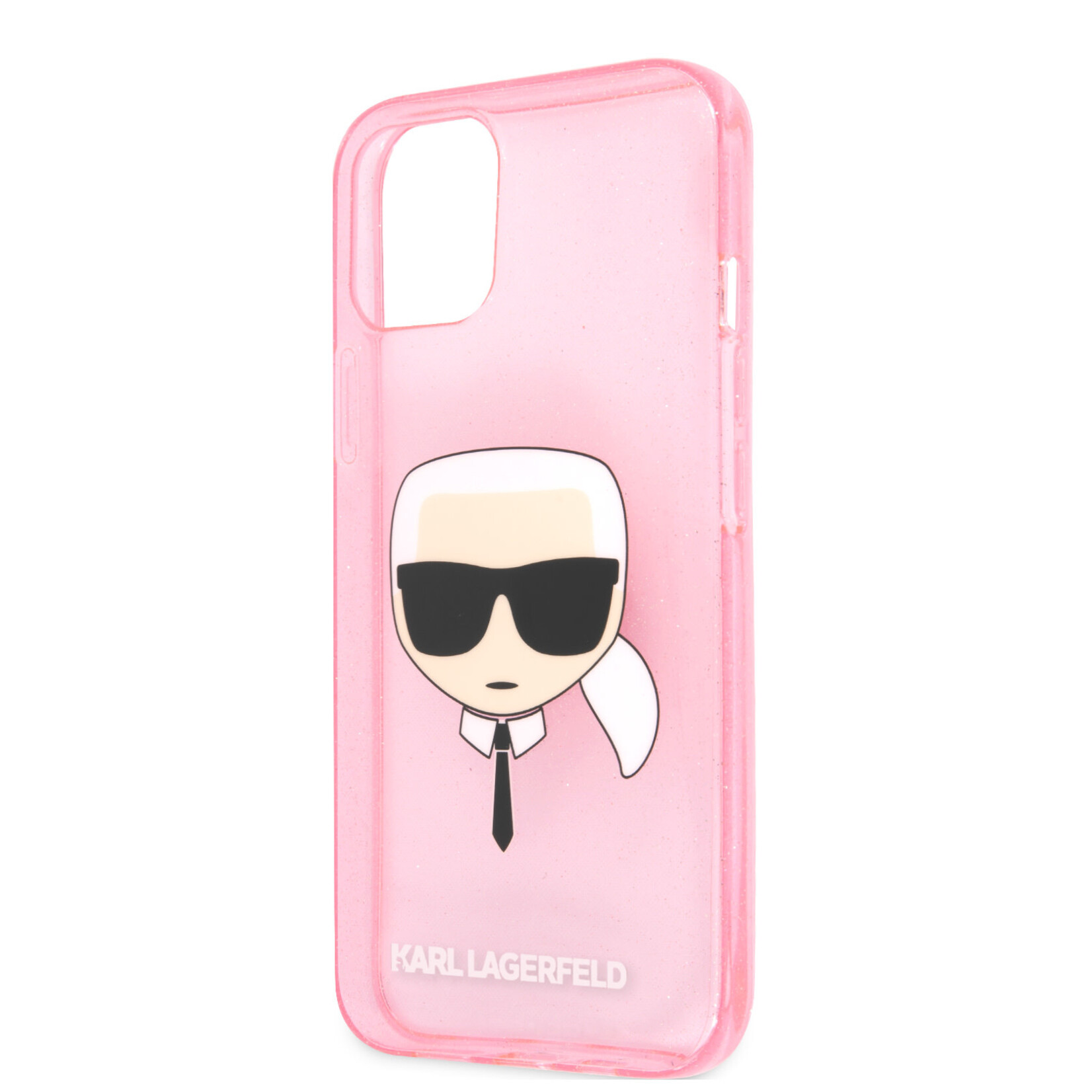 Karl Lagerfeld Karl Lagerfeld Transparante Roze TPU Back Cover Hoesje voor Apple iPhone 13 Mini - Bescherm je Telefoon!