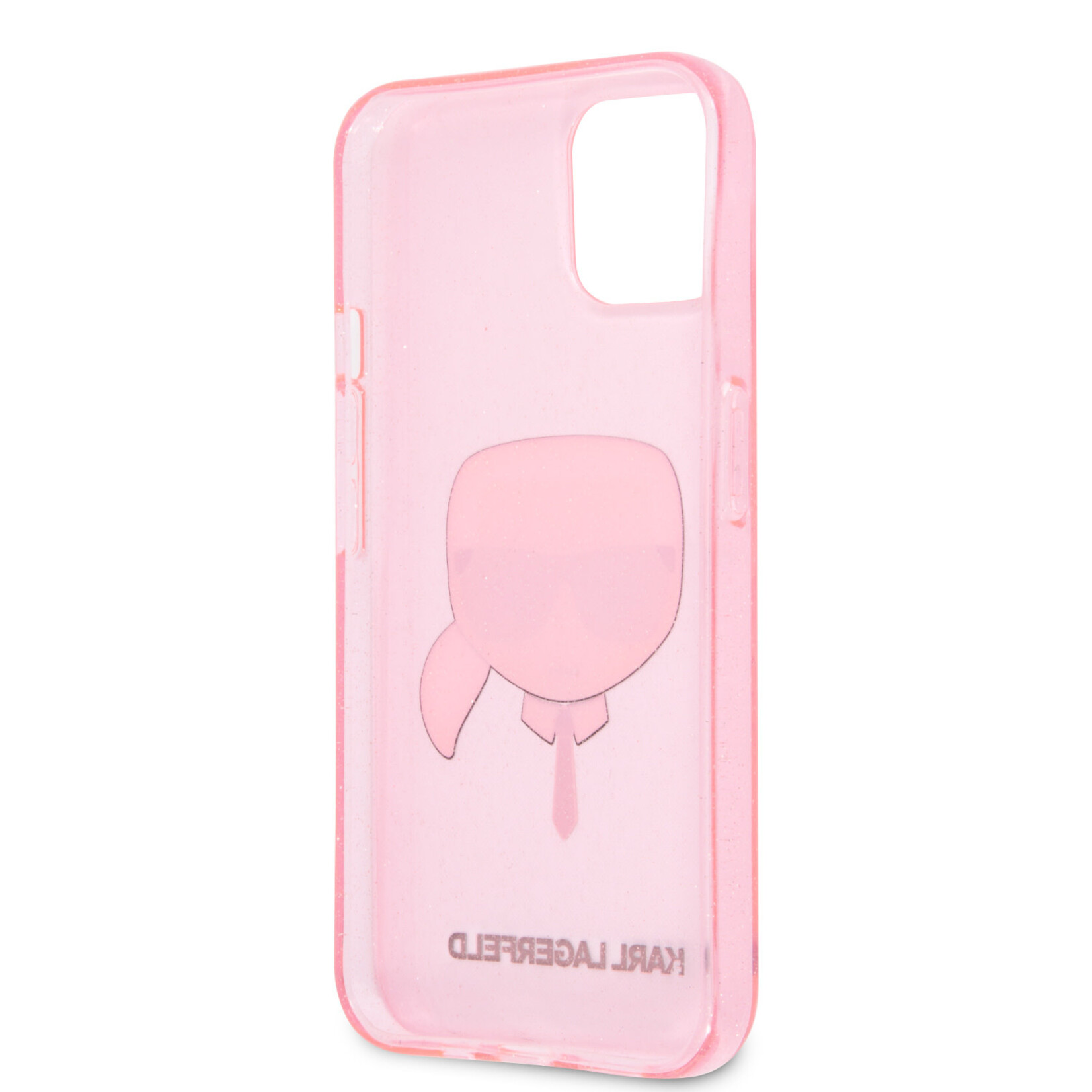 Karl Lagerfeld Karl Lagerfeld Transparante Roze TPU Back Cover Hoesje voor Apple iPhone 13 Mini - Bescherm je Telefoon!