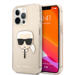 Karl Lagerfeld Karl Lagerfeld TPU Smartphonehoesje voor Apple iPhone 13 Pro - Goud met Back Cover en Bescherming.