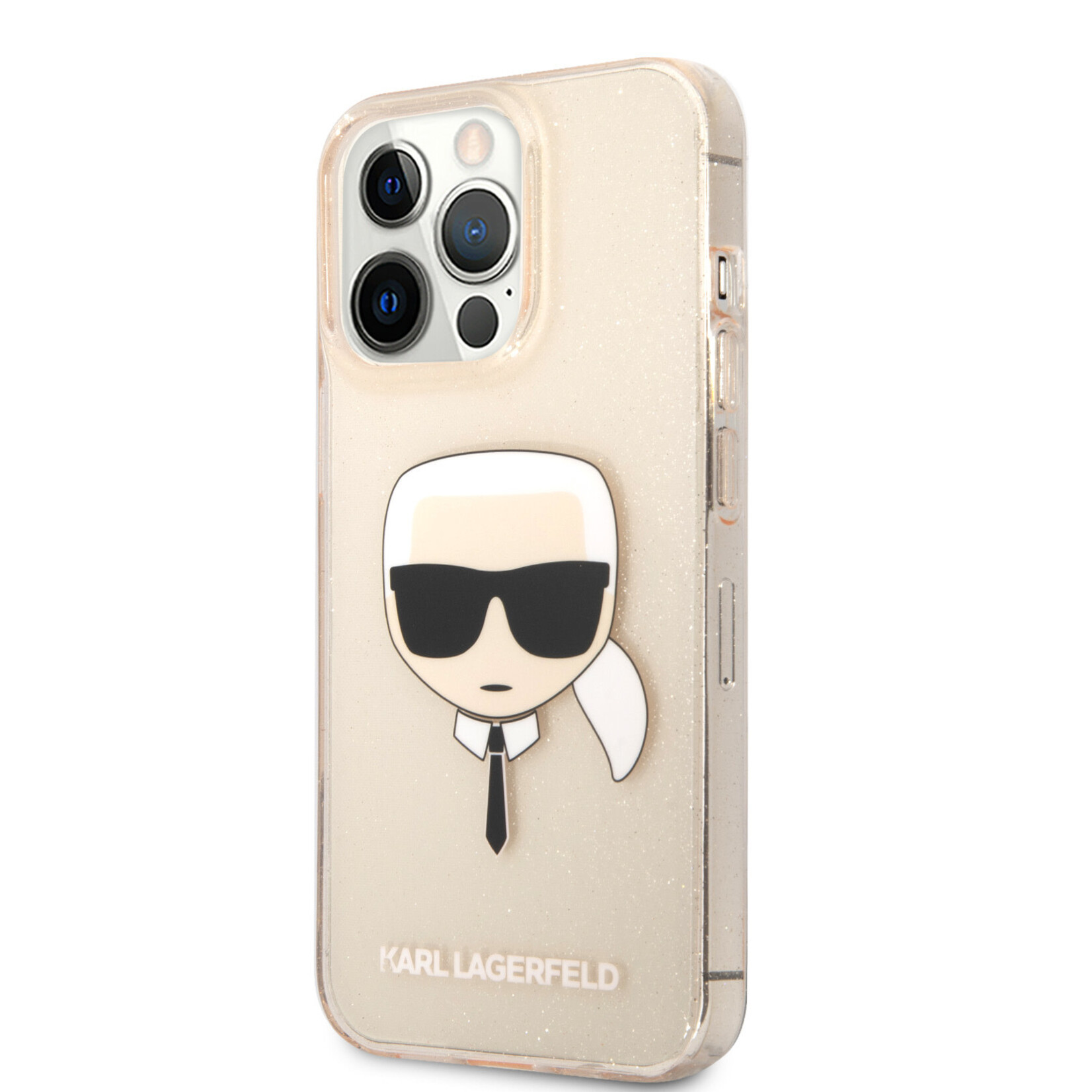 Karl Lagerfeld Karl Lagerfeld TPU Smartphonehoesje voor Apple iPhone 13 Pro - Goud met Back Cover en Bescherming.