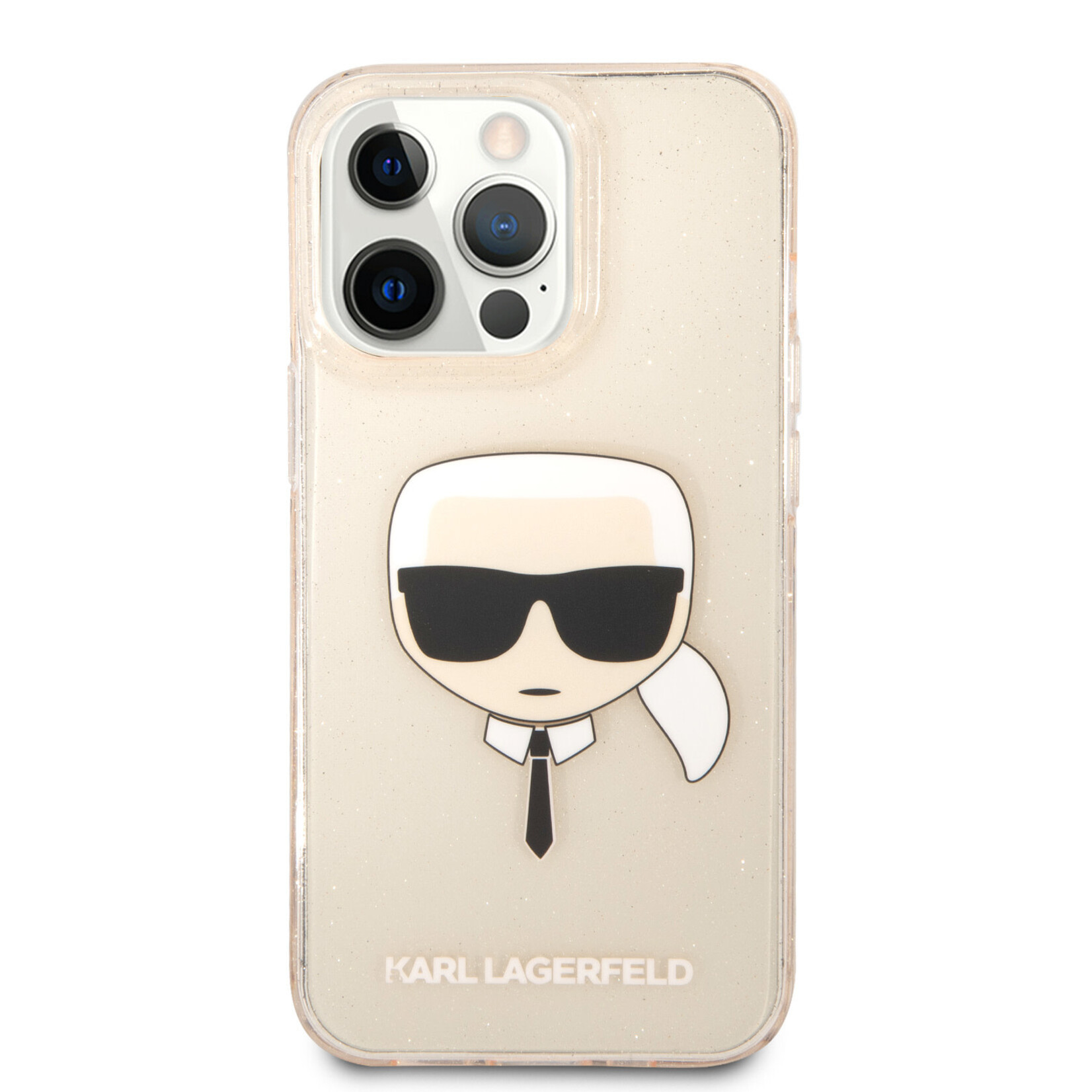 Karl Lagerfeld Karl Lagerfeld TPU Smartphonehoesje voor Apple iPhone 13 Pro - Goud met Back Cover en Bescherming.