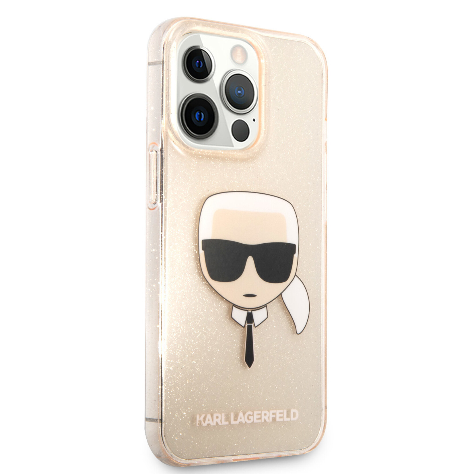 Karl Lagerfeld Karl Lagerfeld TPU Smartphonehoesje voor Apple iPhone 13 Pro - Goud met Back Cover en Bescherming.