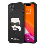 Karl Lagerfeld Karl Lagerfeld Telefoonhoesje voor Apple iPhone 13 Mini - Zwart, PU-materiaal, Back Cover, Bescherming van Telefoon.